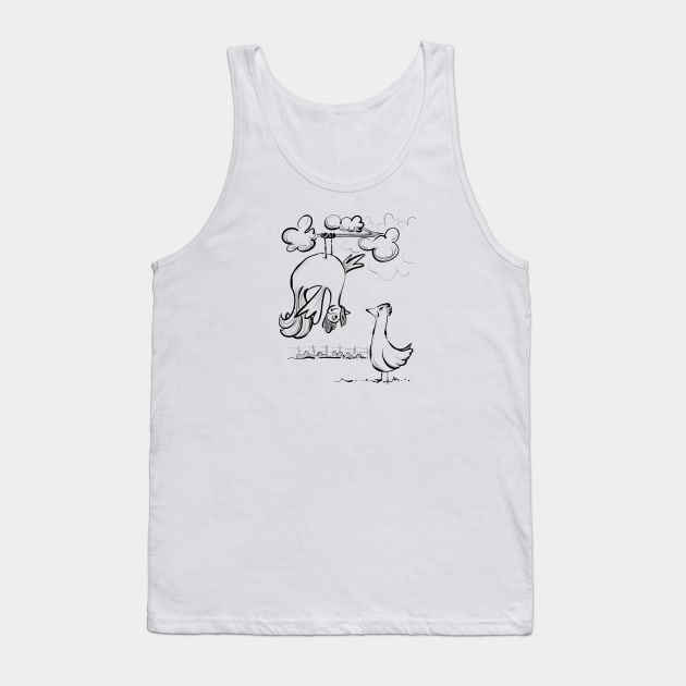 Upside down rooster Tank Top by Jason's Doodles